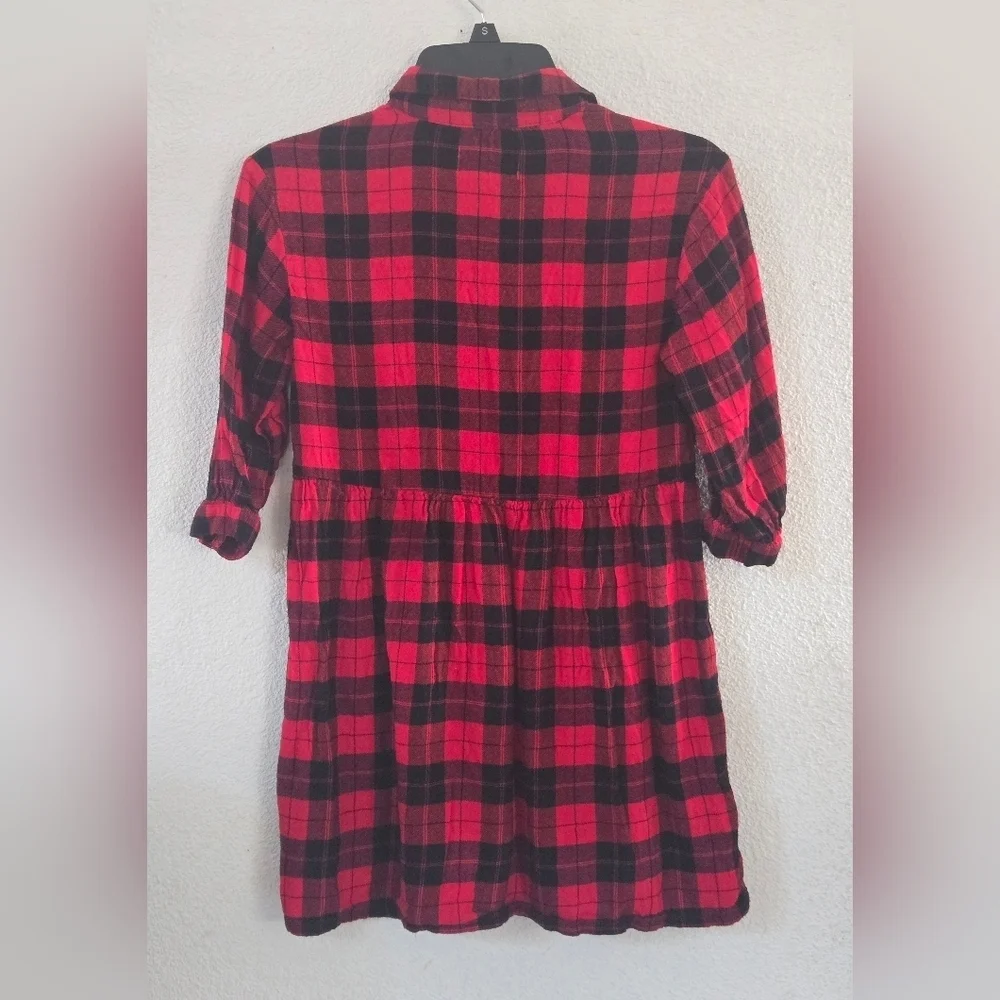 Old Navy Red and Black Plaid Kids Dress